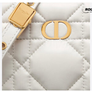 Túi Dior Caro Box Bag White Calfskin