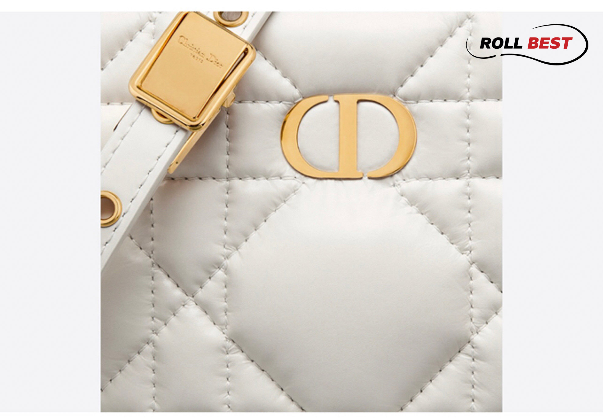 Túi Dior Caro Box Bag White Calfskin