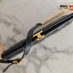 Túi Dior Caro Colle Noire Clutch With Chain Black Cannage Lambskin