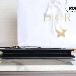 Túi Dior Caro Colle Noire Clutch With Chain Black Cannage Lambskin