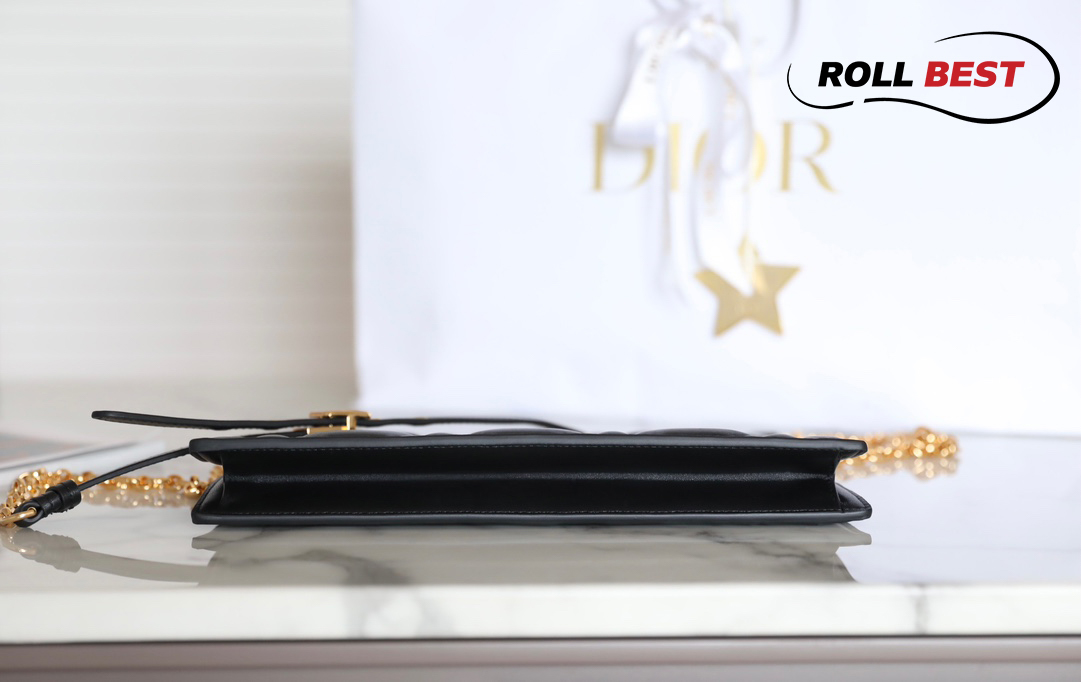 Túi Dior Caro Colle Noire Clutch With Chain Black Cannage Lambskin