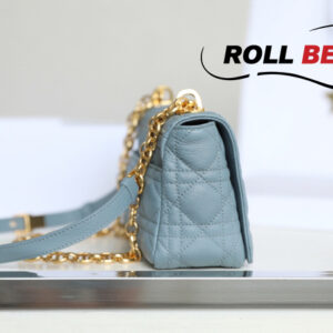 Túi Dior Caro Pouch Cloud Blue Supple Cannage Calfskin