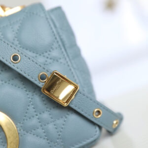 Túi Dior Caro Pouch Cloud Blue Supple Cannage Calfskin