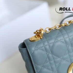 Túi Dior Caro Pouch Cloud Blue Supple Cannage Calfskin