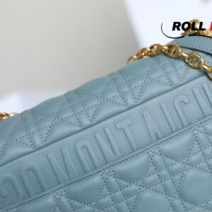 Túi Dior Caro Pouch Cloud Blue Supple Cannage Calfskin