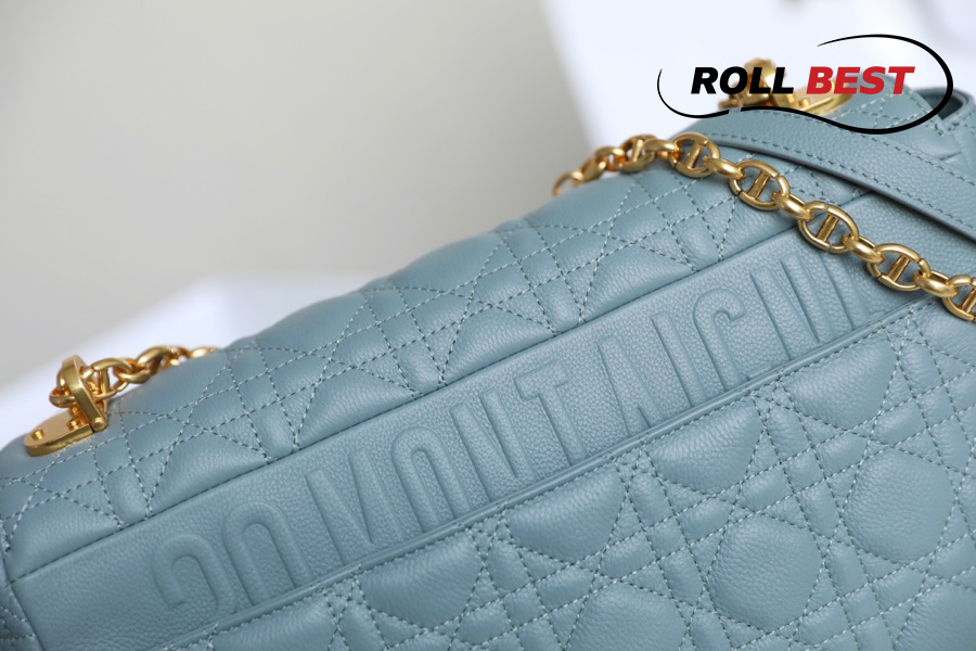 Túi Dior Caro Pouch Cloud Blue Supple Cannage Calfskin