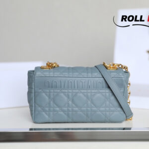 Túi Dior Caro Pouch Cloud Blue Supple Cannage Calfskin