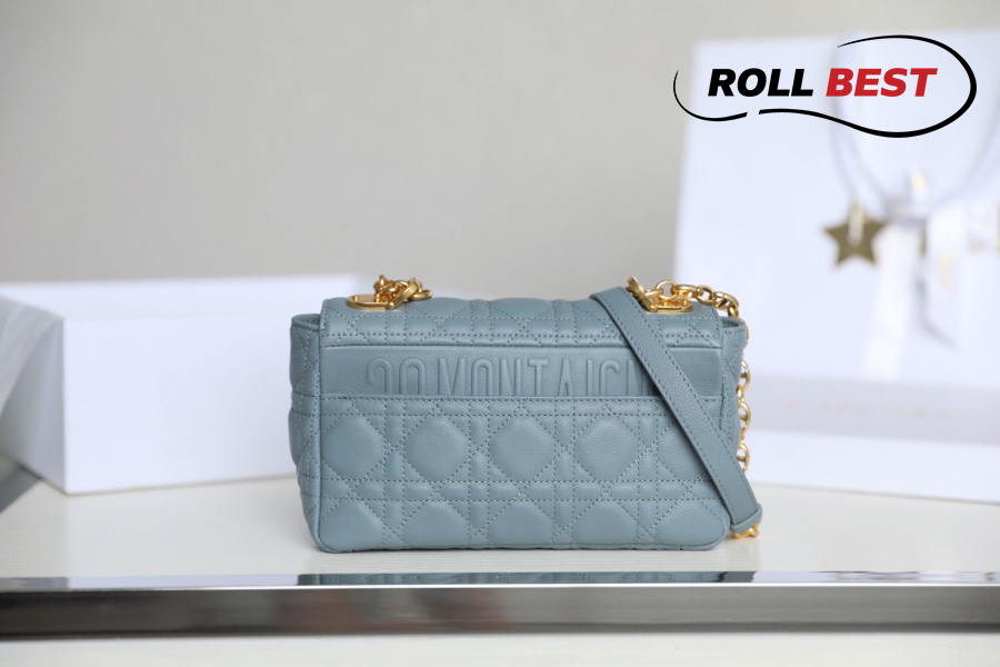 Túi Dior Caro Pouch Cloud Blue Supple Cannage Calfskin