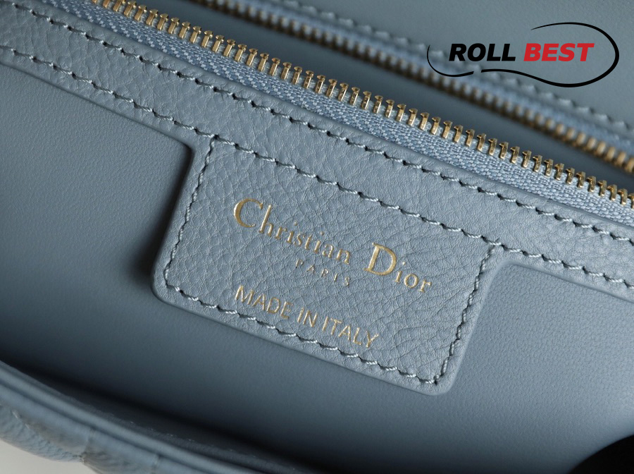 Túi Dior Caro Pouch Cloud Blue Supple Cannage Calfskin