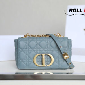 Túi Dior Caro Pouch Cloud Blue Supple Cannage Calfskin