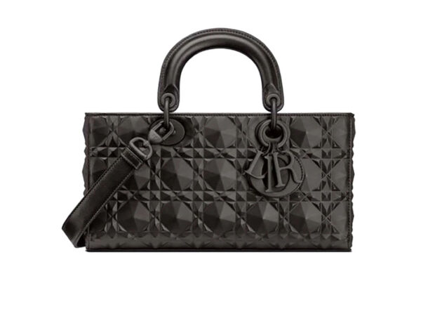 Túi Dior Lady D-Joy Bag Black Cannage Calfskin with Diamond Motif