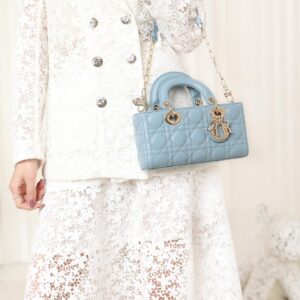 Túi Dior Lady D-Joy Bag Horizon Blue Cannage Lambskin