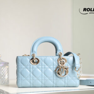 Túi Dior Lady D-Joy Bag Horizon Blue Cannage Lambskin