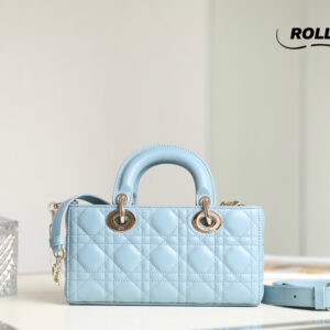 Túi Dior Lady D-Joy Bag Horizon Blue Cannage Lambskin