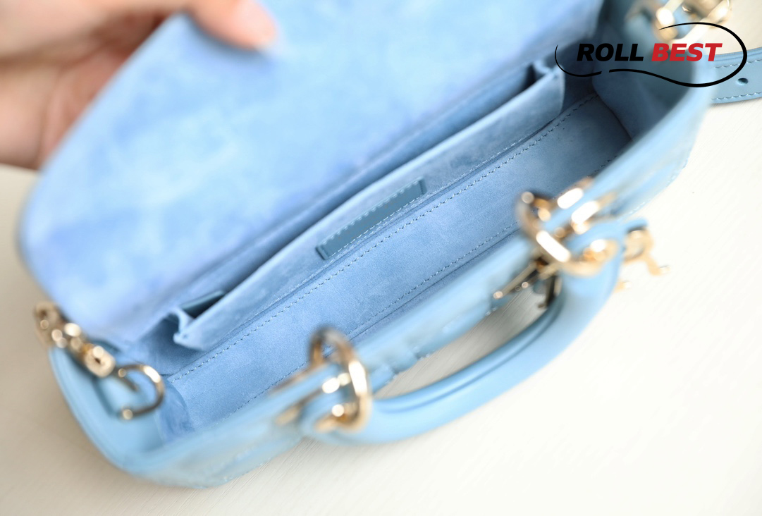 Túi Dior Lady D-Joy Bag Horizon Blue Cannage Lambskin