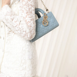 Túi Dior Lady D-Joy Bag Horizon Blue Cannage Lambskin