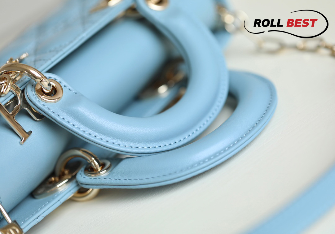 Túi Dior Lady D-Joy Bag Horizon Blue Cannage Lambskin