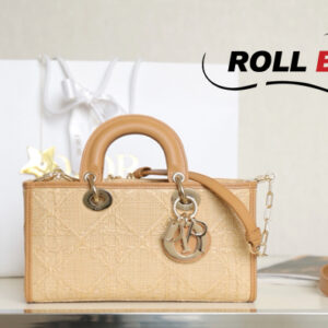 Túi Dior Lady D-Joy Bag Natural Macrocannage Raffia