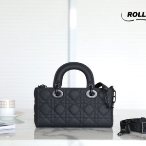 Túi Dior Lady D-Joy Bag Ultramatte Black Cannage Calfskin