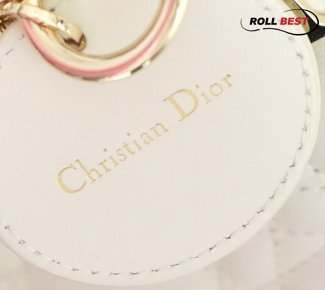 Túi Dior Lady D-JOY chain Bag Lambskin White