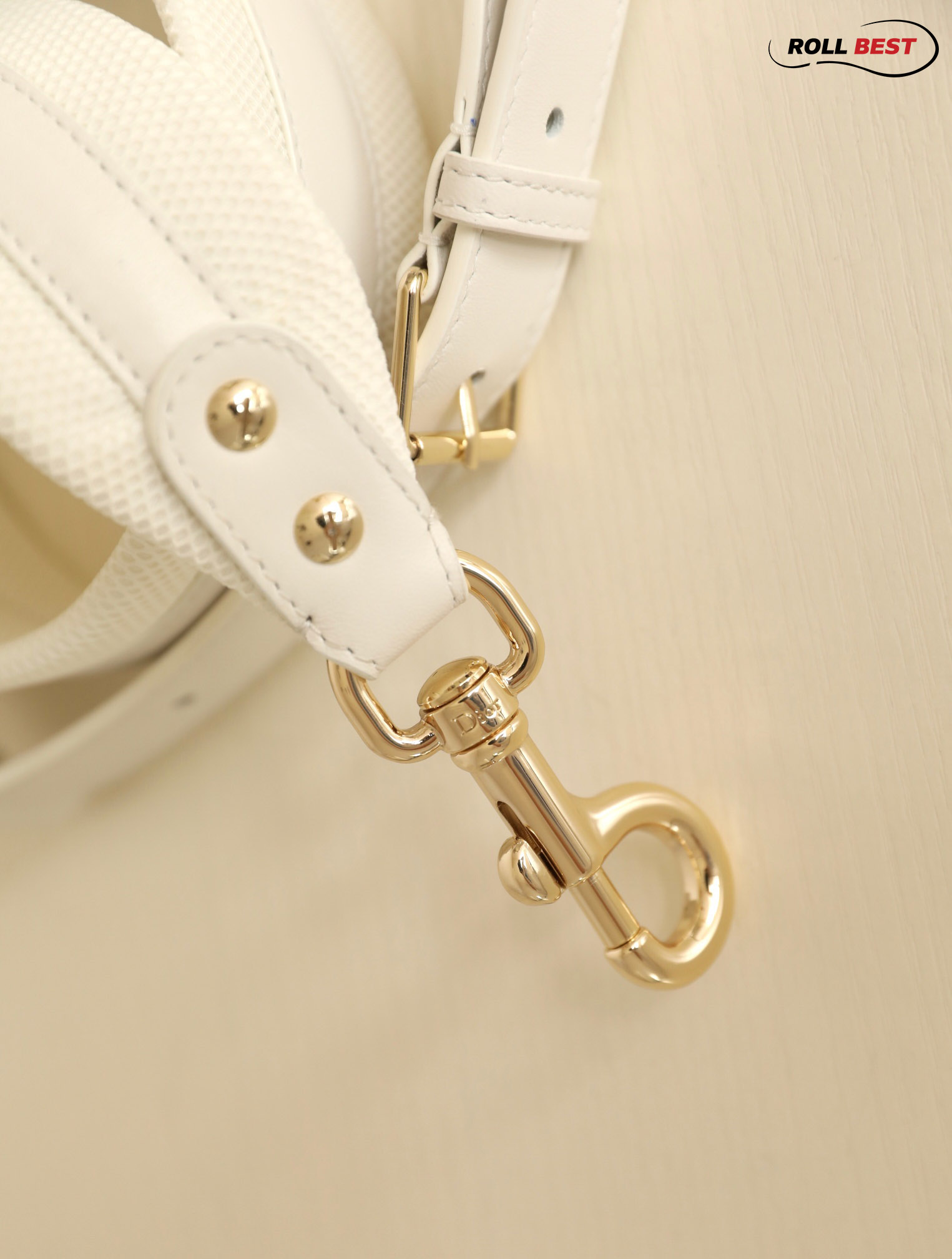 Túi Dior Lambskin Lady Dior Ivory White Gold Hardware