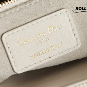 Túi Dior Lambskin Lady Dior Ivory White Gold Hardware