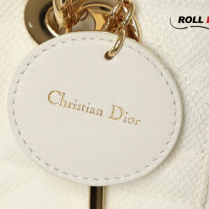 Túi Dior Lambskin Lady Dior Ivory White Gold Hardware