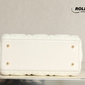 Túi Dior Lambskin Lady Dior Ivory White Gold Hardware