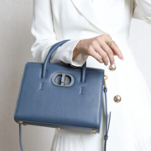 Túi Dior Medium ST Honore Tote Bag Charcoal Blue