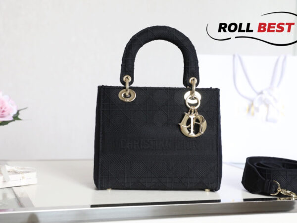 Túi Dior MediumLlady D-lite Bag Black