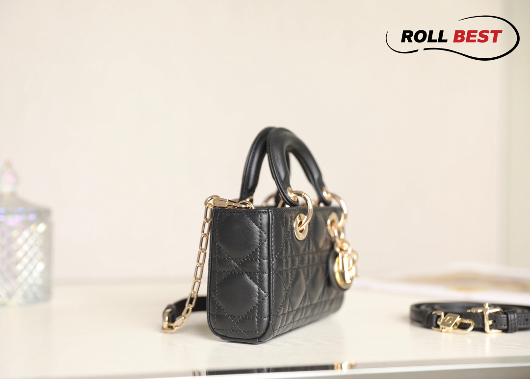 Túi Dior Micro Lady D-joy Bag 'Gold Black'