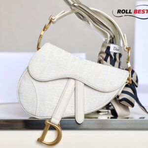 Túi Dior Mini Bag Saddle White