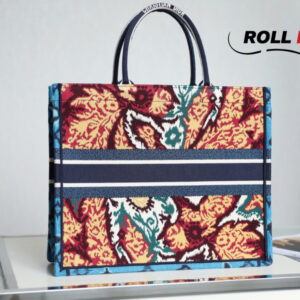 Túi Dior Multicolor Paisley Embroidered Canvas Book Tote