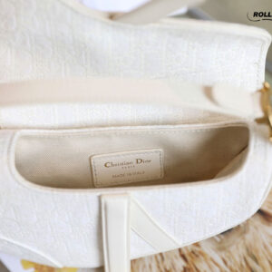 Túi Dior Saddle Mini Bag White And Gold