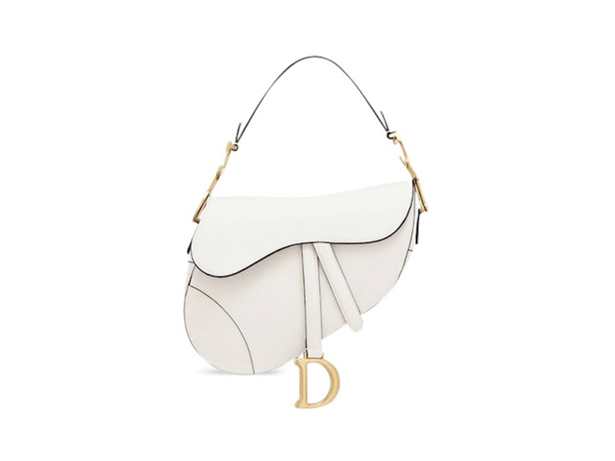 Túi Dior Saddle Mini Bag White And Gold