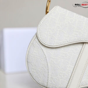 Túi Dior Saddle Mini Bag White And Gold