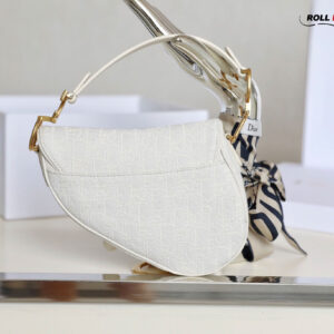 Túi Dior Saddle Mini Bag White And Gold