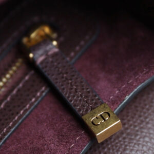 Túi Dior Saddle Plum Brown Calf Bordeaux