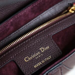 Túi Dior Saddle Plum Brown Calf Bordeaux