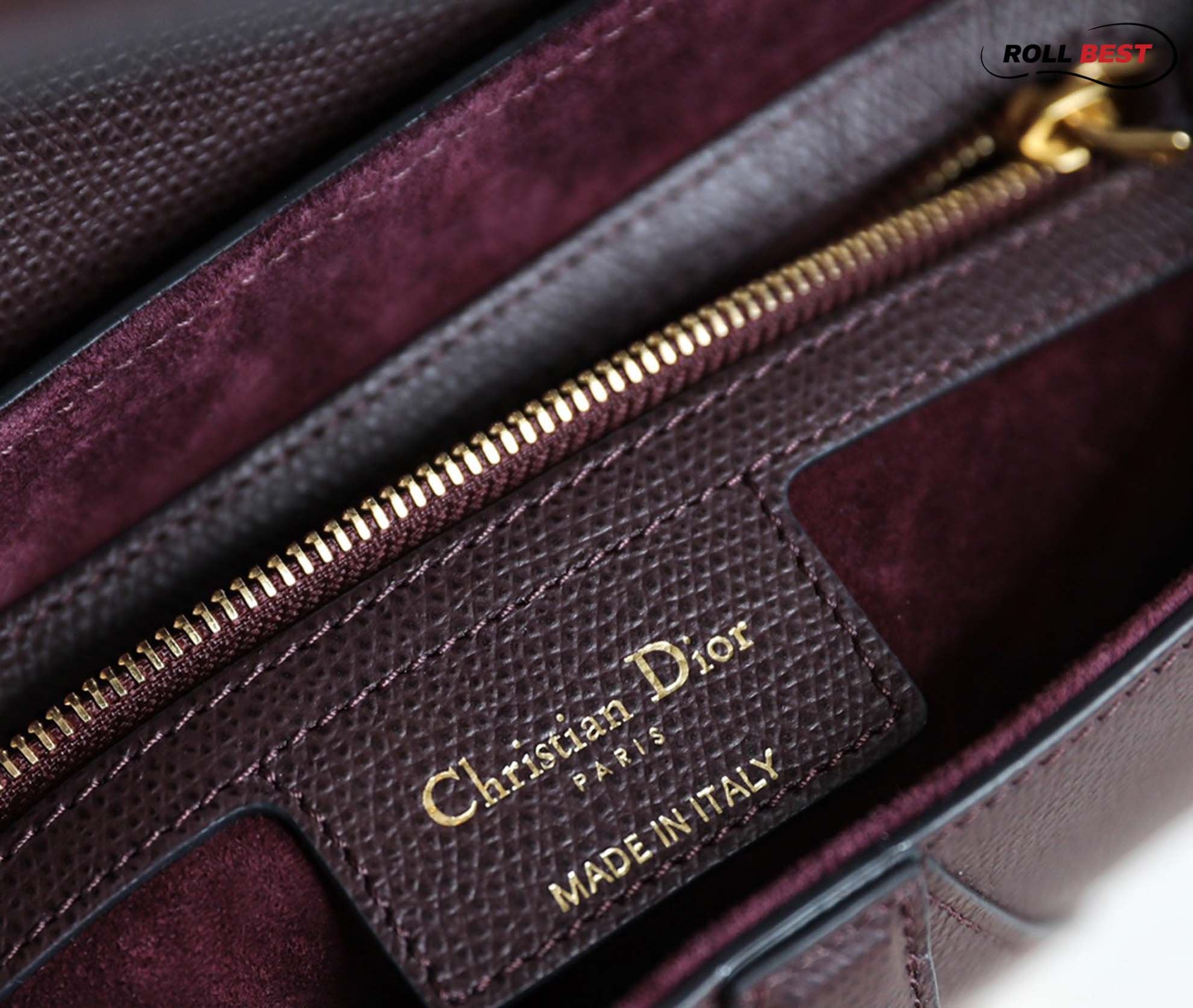 Túi Dior Saddle Plum Brown Calf Bordeaux