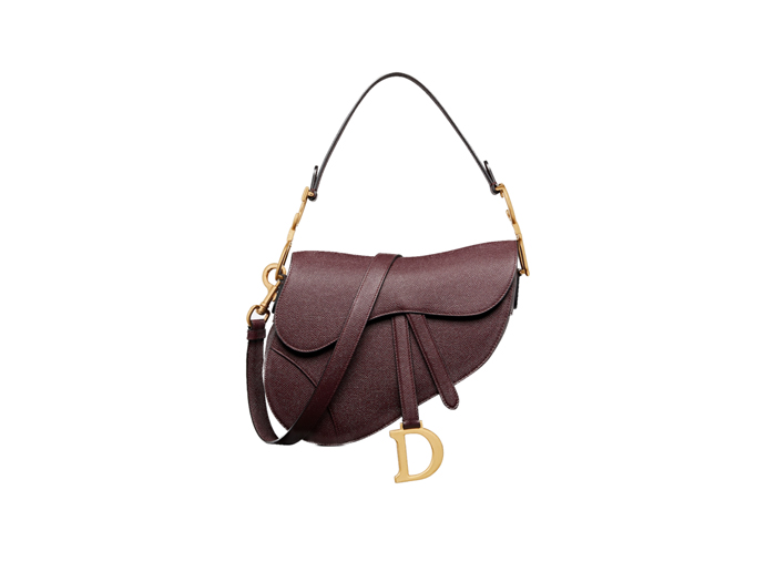 Túi Dior Saddle Plum Brown Calf Bordeau