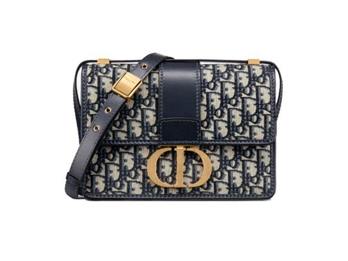 Túi Dior Small 30 Montaigne Bag Blue Oblique Jacquard