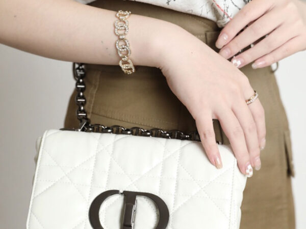 Túi Dior Small Dior Caro Bag Latte Quilted Macrocannage Calfskin Women