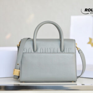 Túi Dior ST Honore Tote Latte Grained Calfskin-Blue