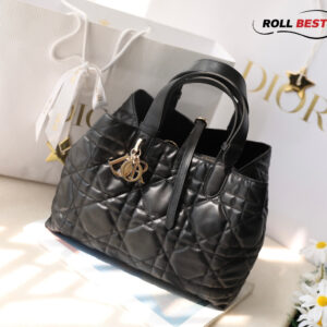 Túi Dior Toujours Bag Black Macrocannage Calfskin