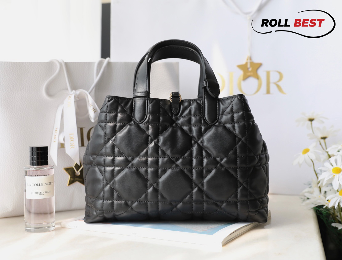 Túi Dior Toujours Bag Black Macrocannage Calfskin