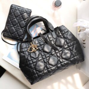 Túi Dior Toujours Bag Black Macrocannage Calfskin