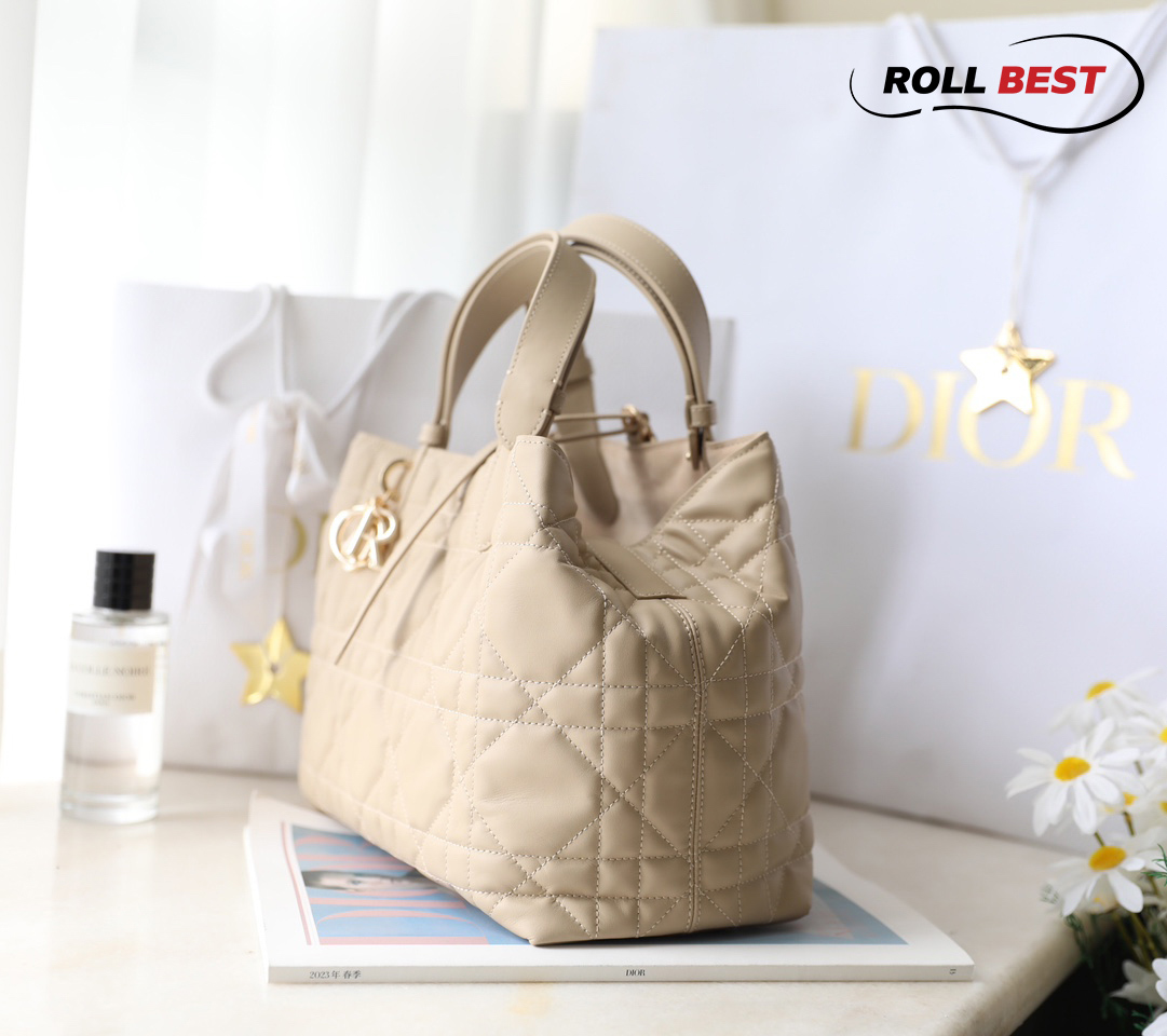 Túi Dior Toujours Bag Powder Beige Macrocannage Calfskin