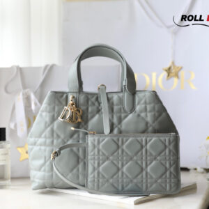 Túi Dior Toujours Bag Stone Gray Macrocannage Calfskin