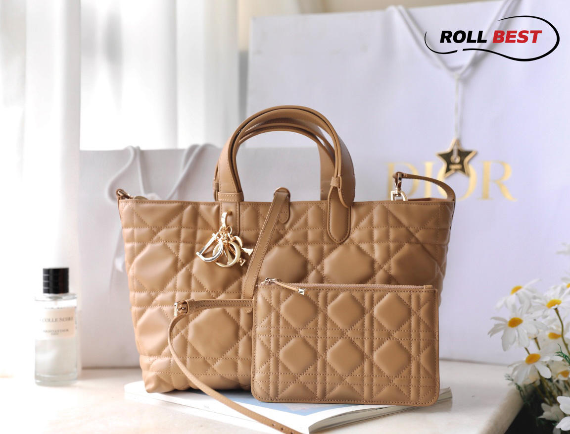 Túi Dior Toujours Bag Tan Macrocannage Calfskin